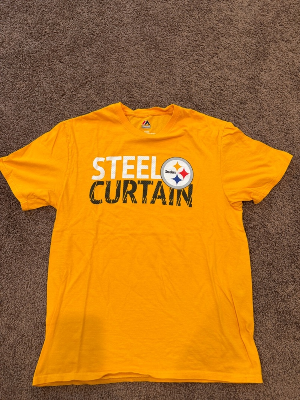 Majestic Gold Pittsburgh Steelers 'Steel Curtain' Short Sleeve Tee